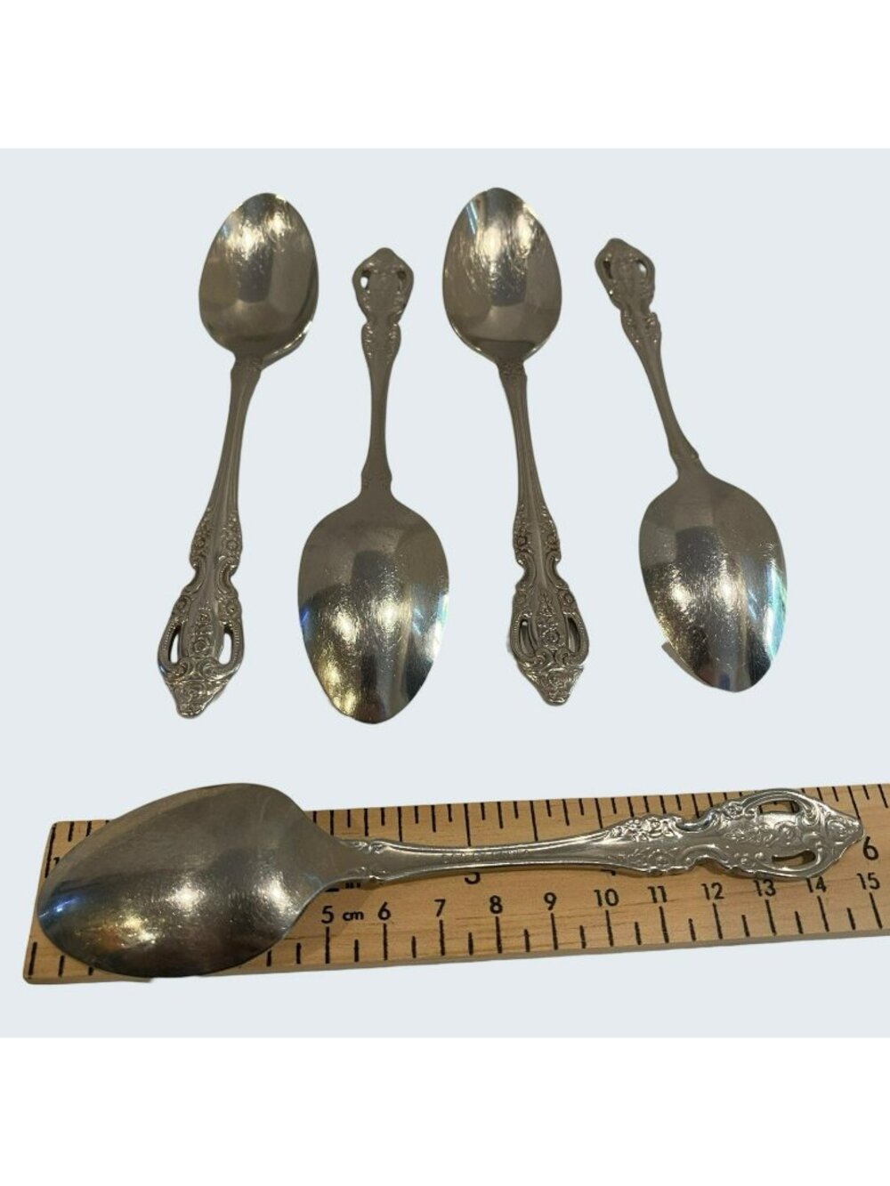 Oneida Renoir-Pembrooke Set Of 5 Vtg 6" Stainless Steel Teaspoons
